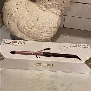 Gem 1 inch ceramic curling iron new